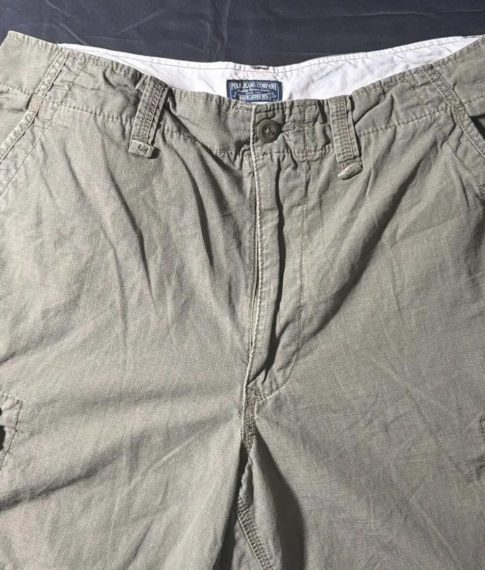 Polo Jeans company Ralph Lauren Baggy Cargo Shorts Men's 36 Y2K Skater Dadcore